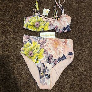 TiniBikini Two Piece Floral Print Bikini S